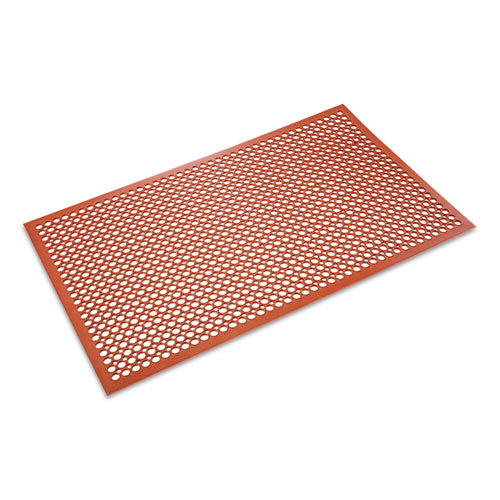 Safewalk-Light Heavy-Duty Anti-Fatigue Mat, Rubber, 36 x 60, Terra Cotta-(CWNWSCT35TC)