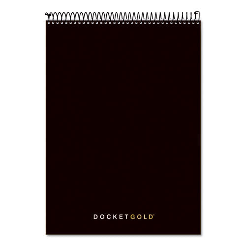 Docket Gold Planner Pad, Project-Management Format, Medium/College Rule, Black Cover, 70 White 8.5 x 11.75 Sheets-(TOP63753)