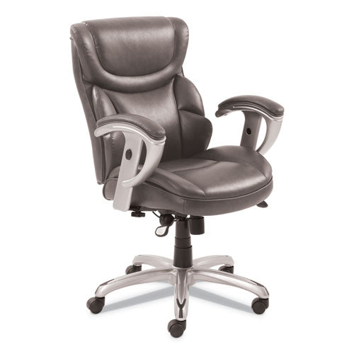 Emerson Task Chair, Supports Up to 300 lb, 18.75" to 21.75" Seat Height, Gray Seat/Back, Silver Base-(SRJ49711GRY)