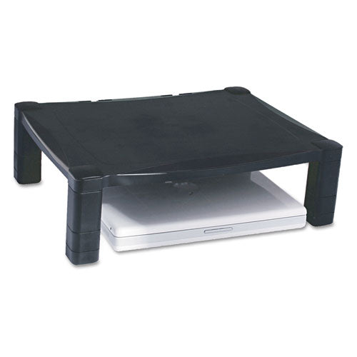 Single-Level Monitor Stand, 17" x 13.25" x 3" to 6.5", Black, Supports 50 lbs-(KTKMS400)