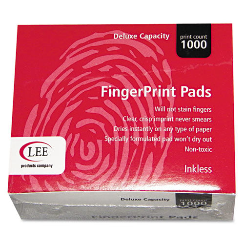 Inkless Fingerprint Pad, 2.25" x 175", Black, 12/Pack-(LEE03127)