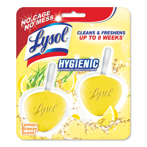 Hygienic Automatic Toilet Bowl Cleaner, Lemon Breeze, 2/Pack-(RAC83723)