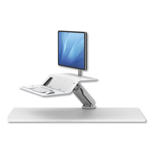 Lotus RT Sit-Stand Workstation, 48" x 23.75" x 42.2" to 49.2", White-(FEL8081701)