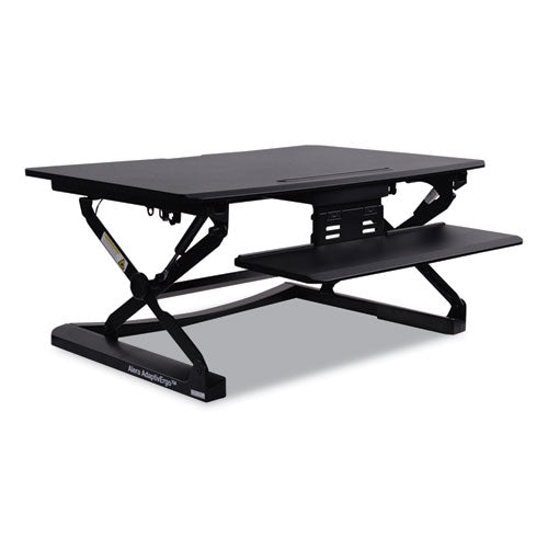 AdaptivErgo Two-Tier Sit-Stand Lifting Workstation, 35.12" x 31.1" x 5.91" to 19.69", Black-(ALEAEWR2B)