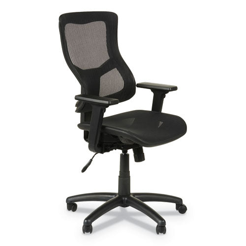 Alera Elusion II Series Suspension Mesh Mid-Back Synchro Seat Slide Chair, Supports 275 lb, 18.11" to 20.35" Seat, Black-(ALEELT4218S)