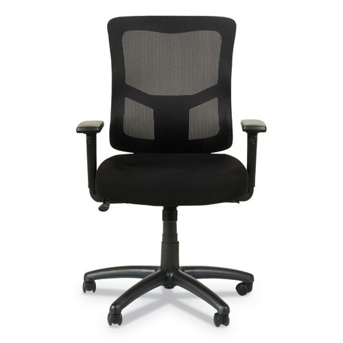 Alera Elusion II Series Mesh Mid-Back Swivel/Tilt Chair, Adjustable Arms, Supports 275lb, 17.51" to 21.06" Seat Height, Black-(ALEELT4214F)