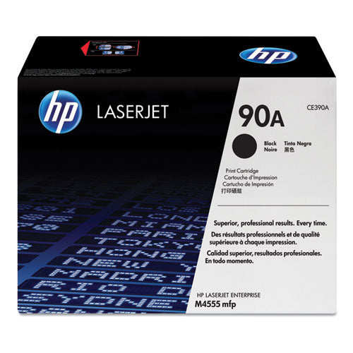 HP 90A, (CE390A) Black Original LaserJet Toner Cartridge-(HEWCE390A)