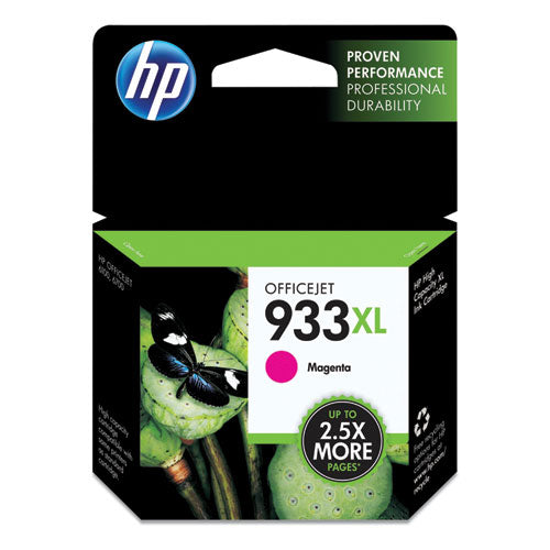 HP 933XL, (CN055AN) High-Yield Magenta Original Ink Cartridge-(HEWCN055AN)