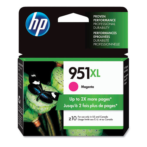 HP 951XL, (CN047AN) High-Yield Magenta Original Ink Cartridge-(HEWCN047AN)