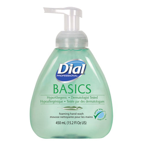 Basics Hypoallergenic Foaming Hand Wash, Honeysuckle, 15.2 oz, 4/Carton-(DIA98609)