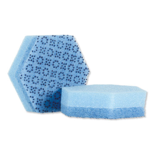 Low Scratch Scour Sponge 3000HEX, 4.45 x 3.85, Blue, 16/Carton-(MMM3000HEX)