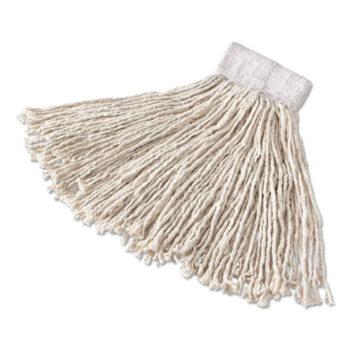 Super Stitch Cotton Looped End Wet Mop Head, Large, 1" White Headband-(RCPD113)