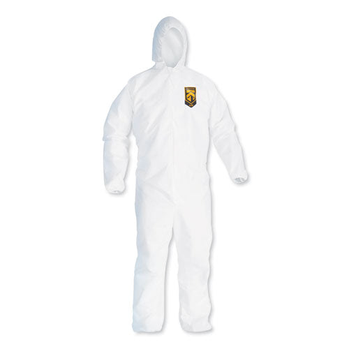 A20 Breathable Particle Protection Coveralls, Zipper Front, Large, White-(KCC49113)