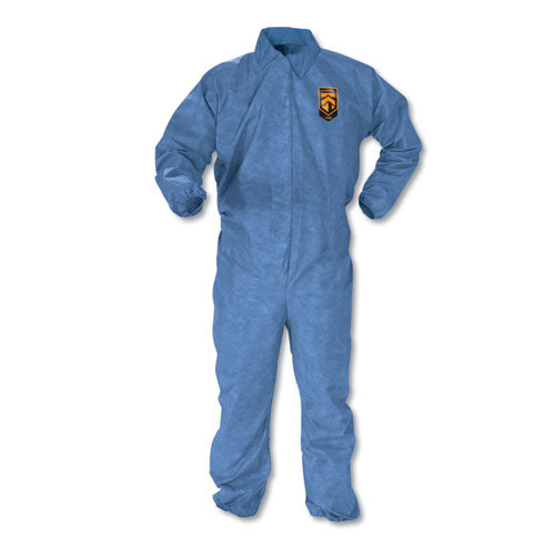 A60 Elastic-Cuff, Ankle and Back Coveralls, Large, Blue, 24/Carton-(KCC45003)