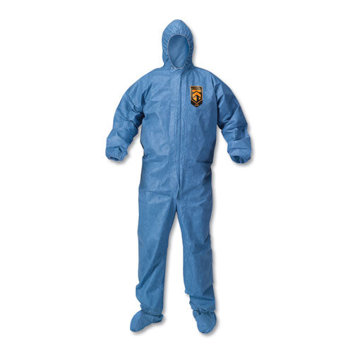 A60 Blood and Chemical Splash Protection Coveralls, 3X-Large, Blue, 20/Carton-(KCC45096)