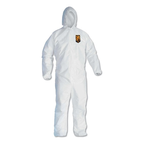 A40 Elastic-Cuff, Ankle, Hooded Coveralls, 3X-Large, White, 25/Carton-(KCC44326)