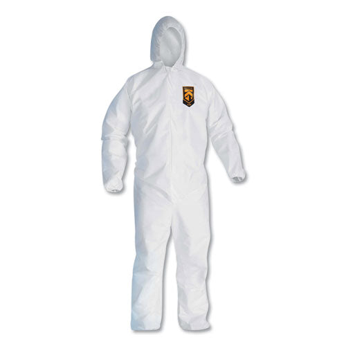 A20 Elastic Back, Cuff and Ankles Hooded Coveralls, 4X-Large, White, 20/Carton-(KCC49117)