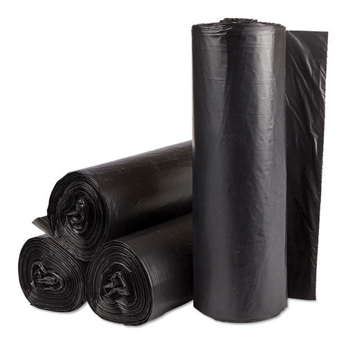 Institutional Low-Density Can Liners, 30 gal, 0.58 mil, 30" x 36", Black, 25 Bags/Roll, 10 Rolls/Carton-(IBSSL3036HVK)