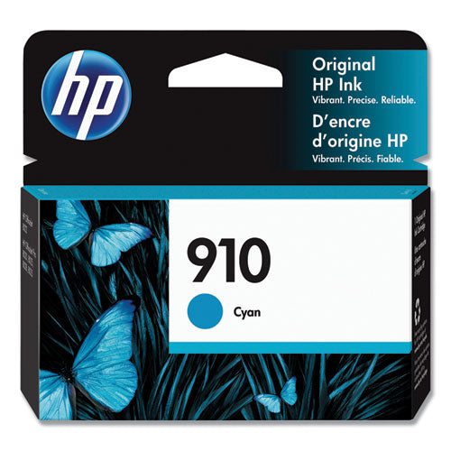 HP 910, (3YL58AN) Cyan Original Ink Cartridge-(HEW3YL58AN)