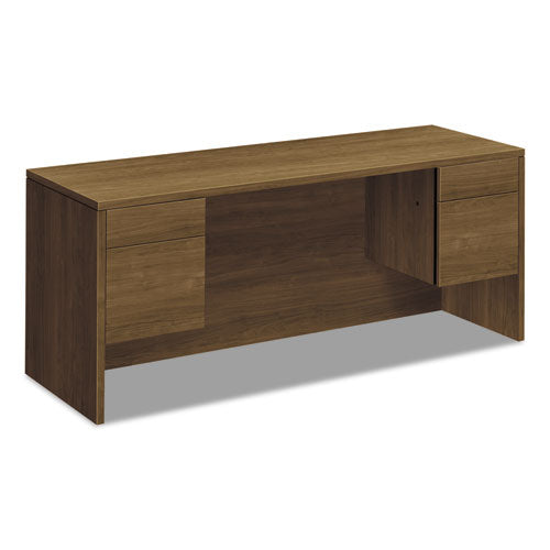 10500 Series Kneespace Credenza With 3/4-Height Pedestals, 72w x 24d x 29.5h, Pinnacle-(HON10543PINC)