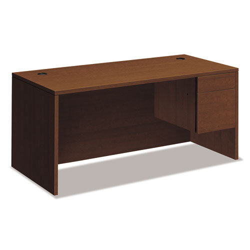 10500 Series "L" Workstation Right Pedestal Desk with 3/4 Height Pedestal, 66" x 30" x 29.5", Shaker Cherry-(HON10583RFF)