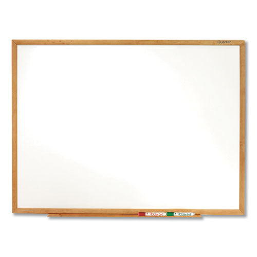 Classic Series Total Erase Dry Erase Boards, 48 x 36, White Surface, Oak Fiberboard Frame-(QRTS574)