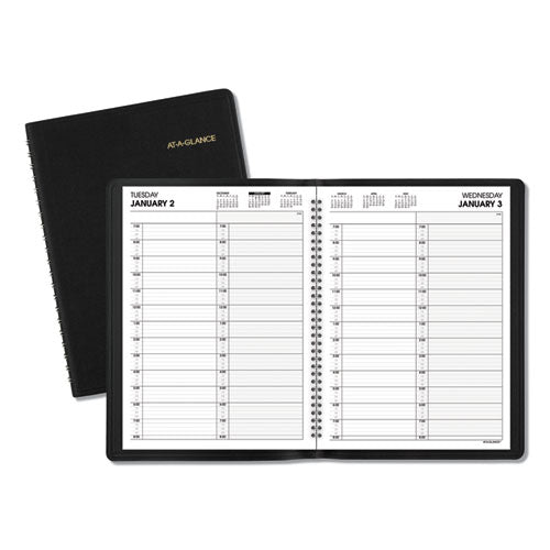 Two-Person Group Daily Appointment Book, 11 x 8, Black Cover, 12-Month (Jan to Dec): 2023-(AAG7022205)