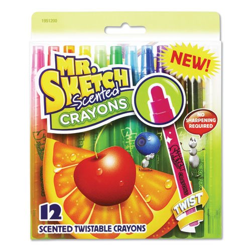 Scented Crayons, Assorted, 12/Pack-(SAN1951200)