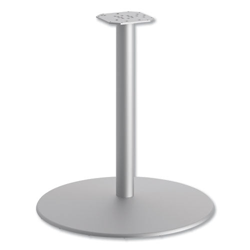 Between Round Disc Base for 30" Table Tops, 27.79" High, Textured Silver-(HONHBTTD30)