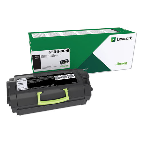 53B1000 Unison High-Yield Toner, 25,000 Page-Yield, Black-(LEX53B1H00)