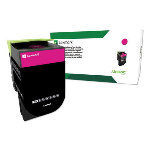 80C1HM0 Return Program High-Yield Toner, 3,000 Page-Yield, Magenta-(LEX80C1HM0)