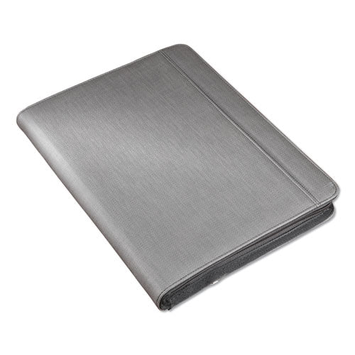 Power Padfolio, Zipper, 10.75 x 1.5 x 13.5, Polyurethane, Gray-(AOPART5004TP)