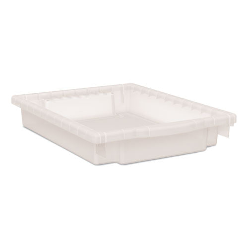 Flagship Storage Bins, 3 Sections, 12.75" x 16" x 3", Translucent White-(HONHFMBIN3)