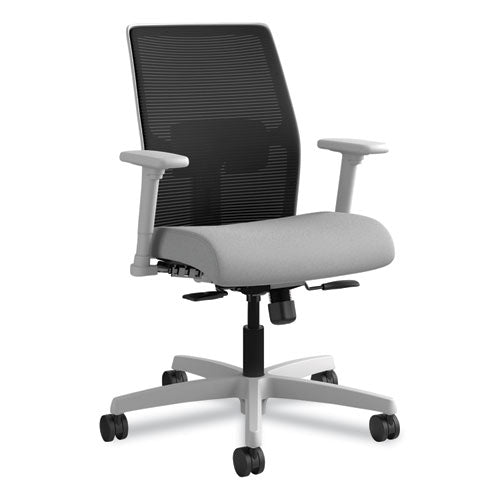 Ignition 2.0 4-Way Stretch Low-Back Mesh Task Chair, Supports Up to 300 lb, Frost Seat, Charcoal Back, Titanium Base-(HONI2L1IMLC22IK)