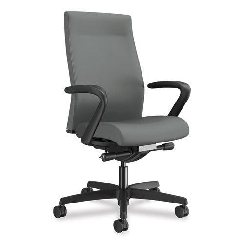 Ignition 2.0 Upholstered Mid-Back Task Chair, Supports Up to 300 lb, 17" to 22" Seat Height, Frost Seat/Back, Black Base-(HONI2UL2FC22TK)