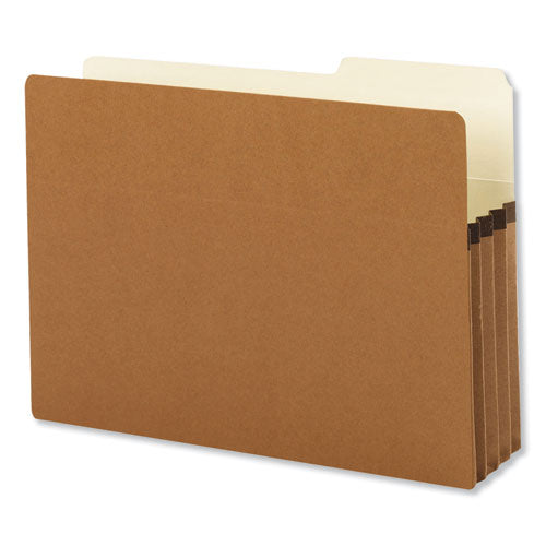 Redrope Drop Front File Pockets with 2/5-Cut Guide Height Tabs, 3.5" Expansion, Legal Size, Redrope, 25/Box-(SMD74088)