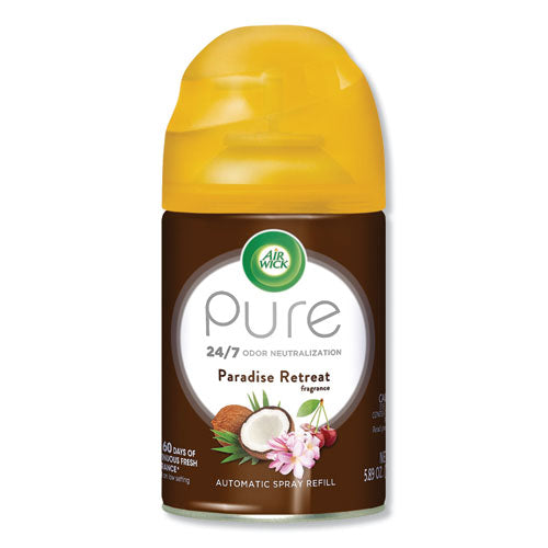 Freshmatic Life Scents Ultra Refill, Paradise Retreat, 5.89 oz Aerosol Spray, 6/Carton-(RAC91099)