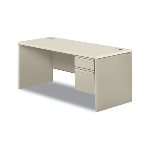 38000 Series Right Pedestal Desk, 66" x 30" x 30", Light Gray/Silver-(HON38291RB9Q)