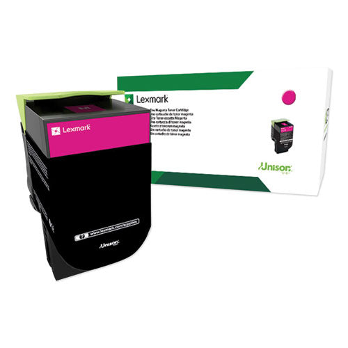 80C0XMG Return Program Extra High-Yield Toner, 4,000 Page-Yield, Magenta, TAA Compliant-(LEX80C0XMG)