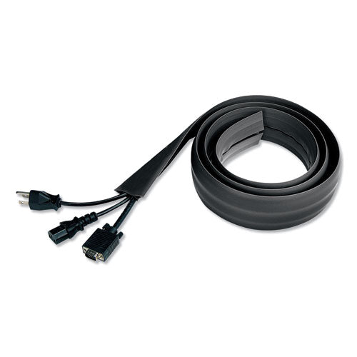 Floor Sleeve Cable Management, 2.5" x 0.5" Channel, 72" Long, Black-(IVR39665)