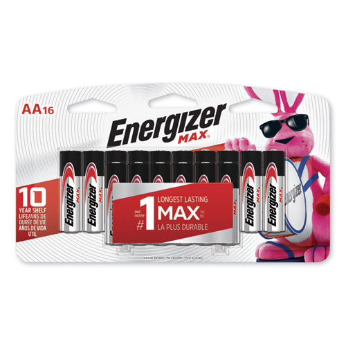 MAX Alkaline AA Batteries, 1.5 V, 16/Pack-(EVEE91LP16)