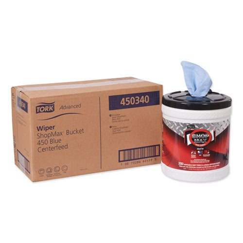 Advanced ShopMax Wiper 450, 8.5 x 10, Blue, 200/Bucket, 2 Buckets/Carton-(TRK450340)