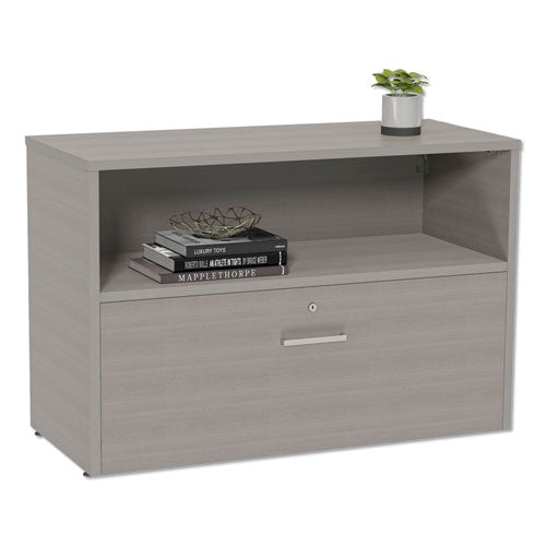 Urban 36" Credenza, Bottom Pedestal, 35.25w x 15.25d x 23.75h, Ash-(LITUR604ASH)