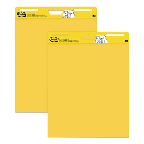 Vertical-Orientation Self-Stick Easel Pads, Unruled, 25 x 30, Yellow, 30 Sheets, 2/Pack-(MMM559YW2PK)