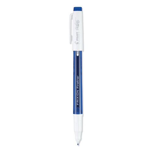 FriXion Fineliner Erasable Porous Point Pen, Stick, Fine 0.6 mm, Blue Ink, Blue Barrel, Dozen-(PIL11467)