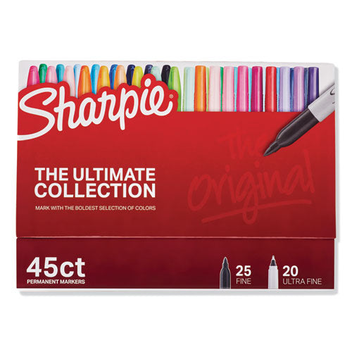 Permanent Markers Ultimate Collection, Assorted Tip Sizes/Types, Assorted Colors, 45/Pack-(SAN2011580)