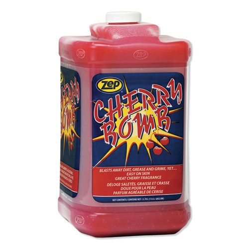 Cherry Bomb Hand Cleaner, Cherry Scent, 1 gal Bottle, 4/Carton-(ZPE95124)