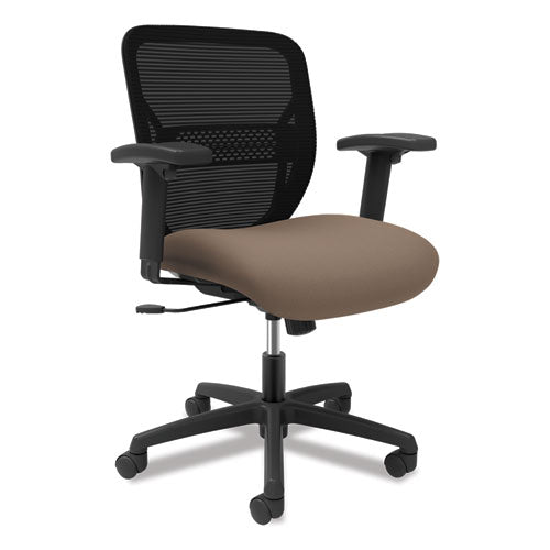 Gateway Mid-Back Task Chair, Supports Up to 250 lb, 17" to 22" Seat Height, Morel Seat, Black Back/Base-(HONGTHMZ1CU24)