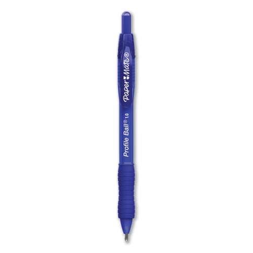 Profile Ballpoint Pen, Retractable, Medium 1 mm, Blue Ink, Translucent Blue Barrel, 4/Pack-(PAP2113555)