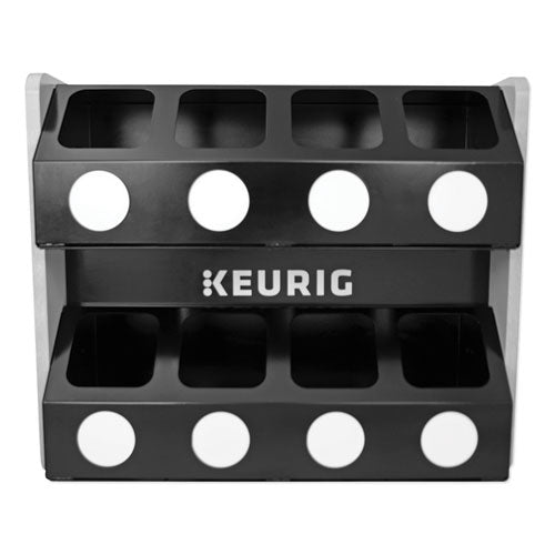 Premium K-Cup Pod Storage Rack 8-Sleeve, 16 x 21 x 18, Black-(GMT7662)